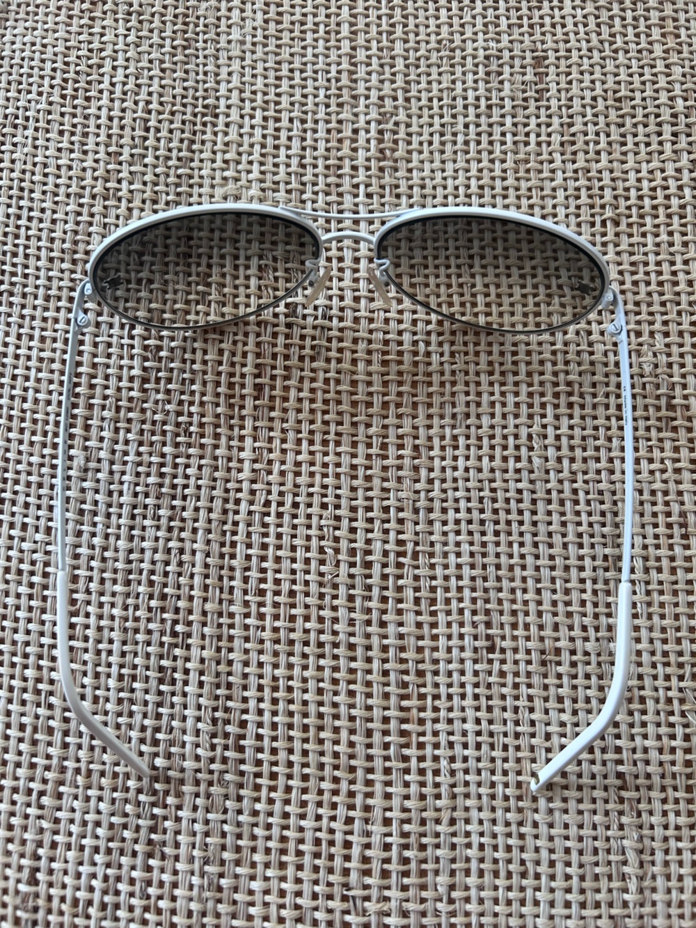 Celine Sunglasses w/White Metal Aviator Frame & Dark Gray Gradient Lens w/Case. - Picture 11 of 13